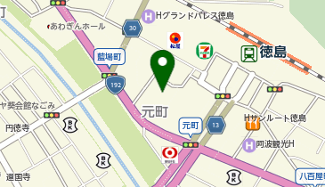 はこらいふ図書館(徳島市立図書館)の地図画像