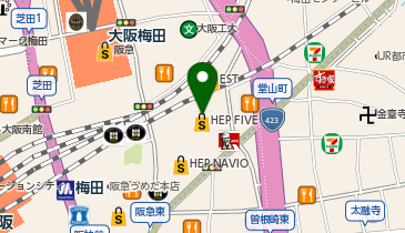 【9/17オープン】LULUTI HEP FIVE店の地図画像
