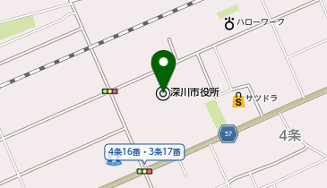 深川市役所の地図画像