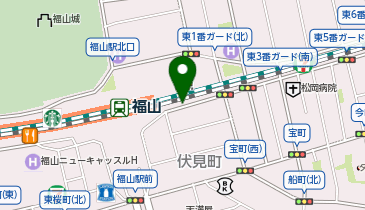 福山駅南側送迎バス乗降場(伏見町北側)の地図画像