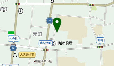 川越 観光バス乗降場(川越市役所北側)の地図画像