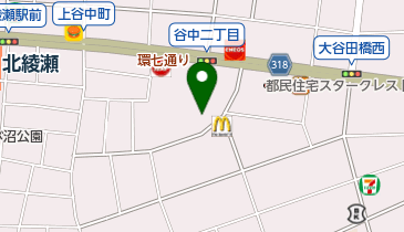 谷中公園野球場の地図画像