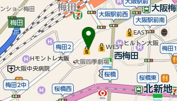 Maison Beauty Face(メゾン ビューティー フェイス) ハービスエント店の地図画像