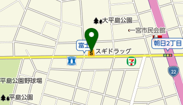 スギドラッグ 一宮朝日店の地図画像