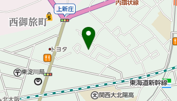 上新庄保育園の地図画像
