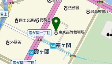 東京高等裁判所の地図画像