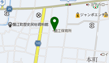 蟹江保育所の地図画像