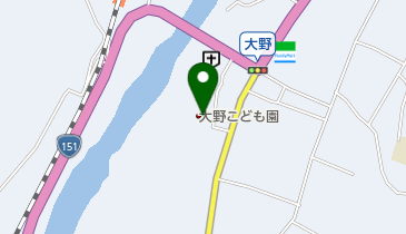 大野こども園の地図画像