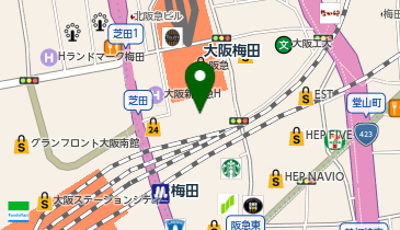 クックデリ御膳 梅田1号店の地図画像