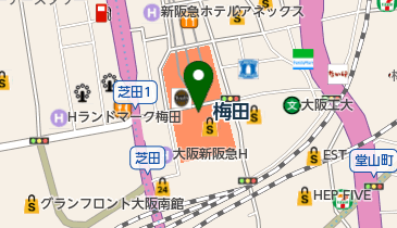 おにぎり家一粒 梅田1階店の地図画像