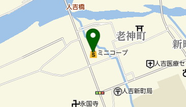 ミニコープ 人吉の地図画像
