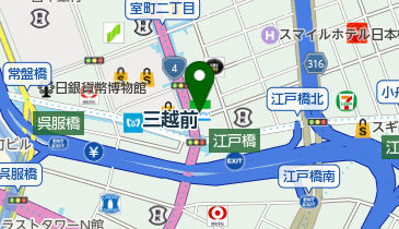 大黒屋 日本橋三越前店の地図画像