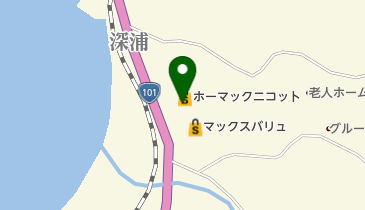 ホーマック ニコット 深浦店の地図画像