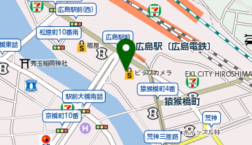 メガネの田中 BIG FRONT(ビッグフロント)ひろしま店の地図画像