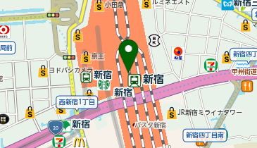 RF1(アールエフワン) コンコースショップ ルミネ新宿店の地図画像