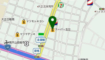 スーパー玉出 大正店の地図画像