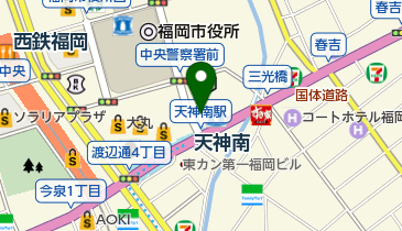 株式会社ペンシル 福岡オフィスの地図画像