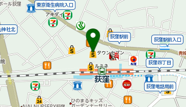 Aoyama Nail(アオヤマ ネイル) 荻窪タウンセブン店の地図画像