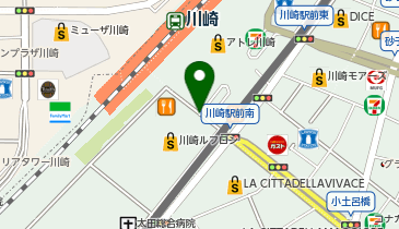 青山ネイル 川崎アゼリア店の地図画像