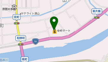 ゆめマート津山の地図画像