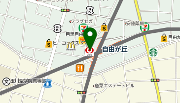 自由が丘産経学園の地図画像