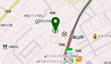 ヘルスケアセイジョー 狭山市駅前店の地図画像