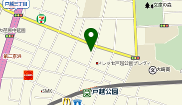 ヘルスケアセイジョー 戸越公園店の地図画像