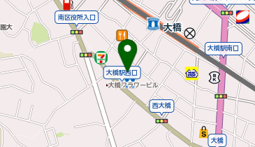 西日本シティ銀行 大橋駅西口前の地図画像