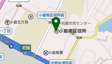 西日本シティ銀行 小倉南区役所の地図画像