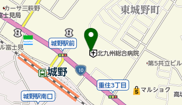 西日本シティ銀行 北九州総合病院の地図画像