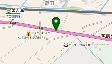 西日本シティ銀行 大刀洗(オーケー食品)の地図画像