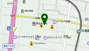 京菓子處 鼓月 三越高松店の地図画像