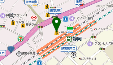 ポポンデッタ with(ウィズ) 東海道線ギャラリー JR静岡駅ビル パルシェ店の地図画像