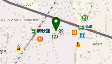 鉄板焼きバル ダイナー BACHI(バチ) クロスコート秋津店の地図画像