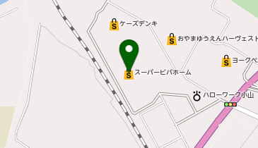 風のスタジオ SWEET(スウィート) ハーヴェストウォーク小山店の地図画像