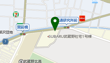 武蔵野中央公園北ホールの地図画像