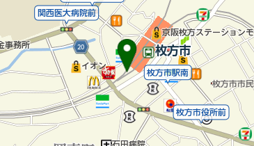 おこわ米八 京阪百貨店 枚方店の地図画像