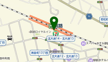 北海道四季彩館 釧路店の地図画像