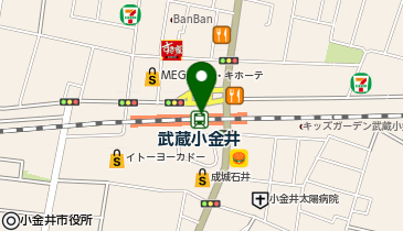 nonowa MUSASHIKOGANEI(ノノワ武蔵小金井)の地図画像
