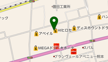 HI(ホームイン) ヒロセ スーパーコンボ菊陽店の地図画像