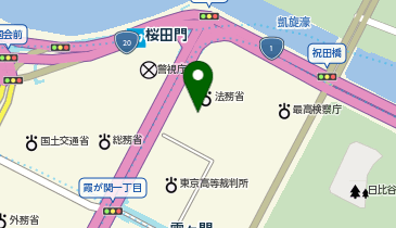 法務史料展示室・メッセージギャラリーの地図画像