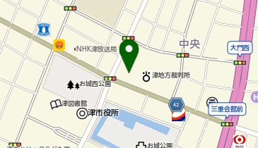 津地方検察庁の地図画像