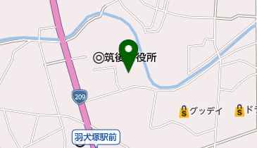 筑後市中央公民館の地図画像