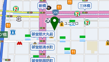 GUESS(ゲス) 心斎橋の地図画像
