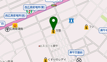 万惣 庚午店の地図画像