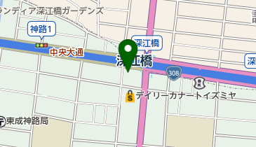 大阪厚生信用金庫 深江支店の地図画像