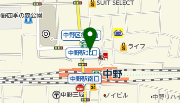 テルル中野駅前店の地図画像