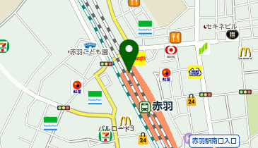 美容室イレブンカット ビーンズ赤羽店の地図画像