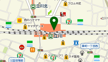 日本一 ルミネ立川店の地図画像
