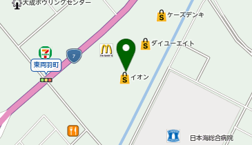 銀座 コージーコーナー イオン酒田南店の地図画像